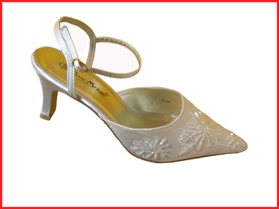 Sequin Wedding Shoes on Ladies Satin Beaded Sequins Wedding Shoes Sandals 3   8   Ebay
